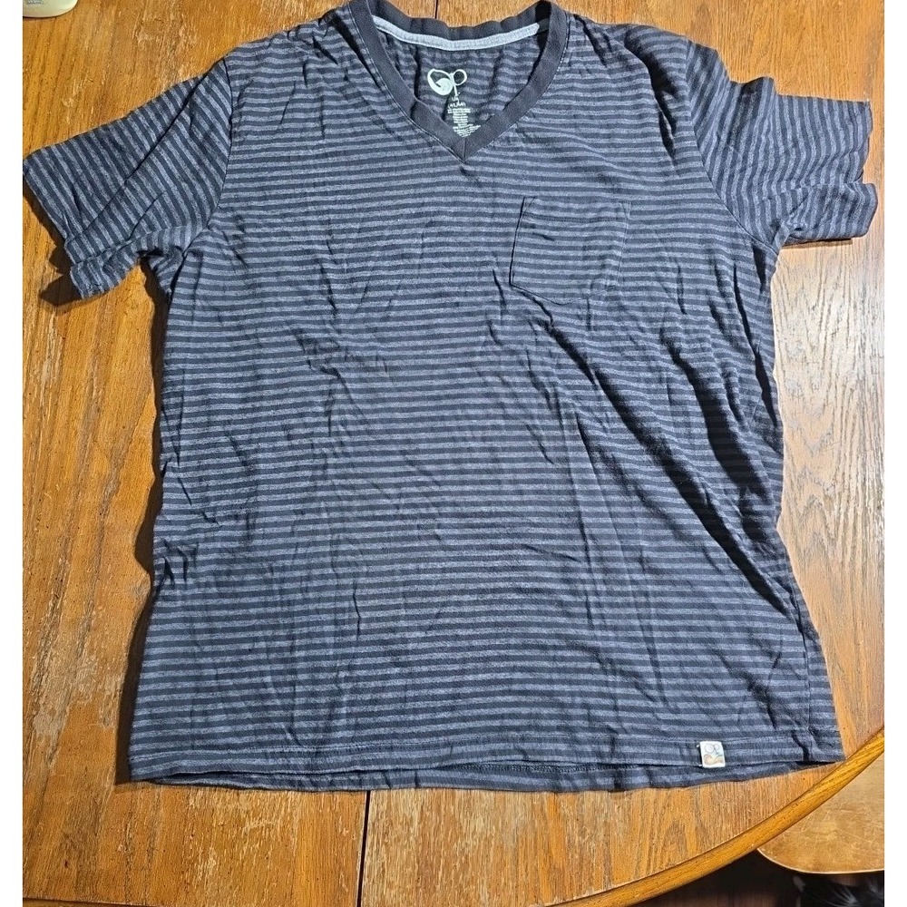 Vintage Y2K OP Ocean Pacific Surf Shirt Size L‎ Gray Stripped 90s Skater Surfer